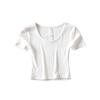 YPFF Women's Slim Fit Short Sleeve Active T-Shirt - Solid Color for Spring/Summer Workouts and Yoga