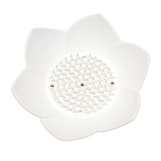 Silicone Soap Dish Lotus Shape Soap Holder with Drainage Holes Non-Slip Soap Holder