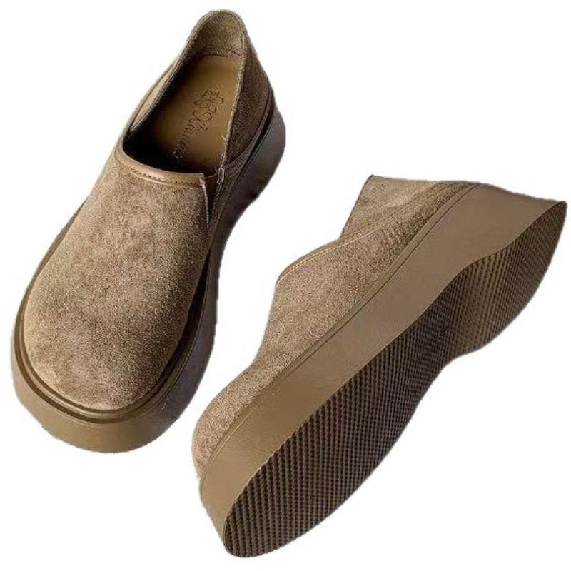 New Autumn Suede Muffin Women's Platform Single Shoes Increase Height and Match Fashion Women's Shoes