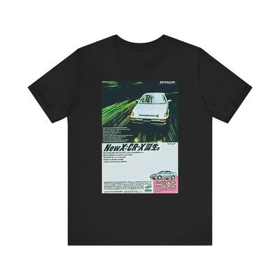 C-RX JDM Grafikdruck T-Shirt Kurzarm Rundhalsausschnitt Retro Auto Kunst Geschenk