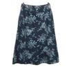 Laura Ashley Floral Knee Length Skirt 7 Navy Women Used