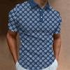 Fashion Mens Polo Shirt Short Sleeve Anchor Patter Mens Designer Clothes Causal Short Sleeve Button Lapel Polo T-shirts Apparel