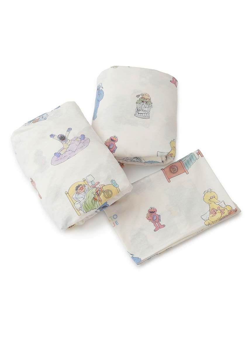 

sleep printed bedding set PSGG245802 OWHT S [Gelato Pique] [SESAME STREET] 3-piece Women s