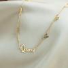 Atoztide Custom Name Necklace for Women with Heart Stainless Steel Jewelry Nameplate Choker Chain Personalized Birthday Gifts