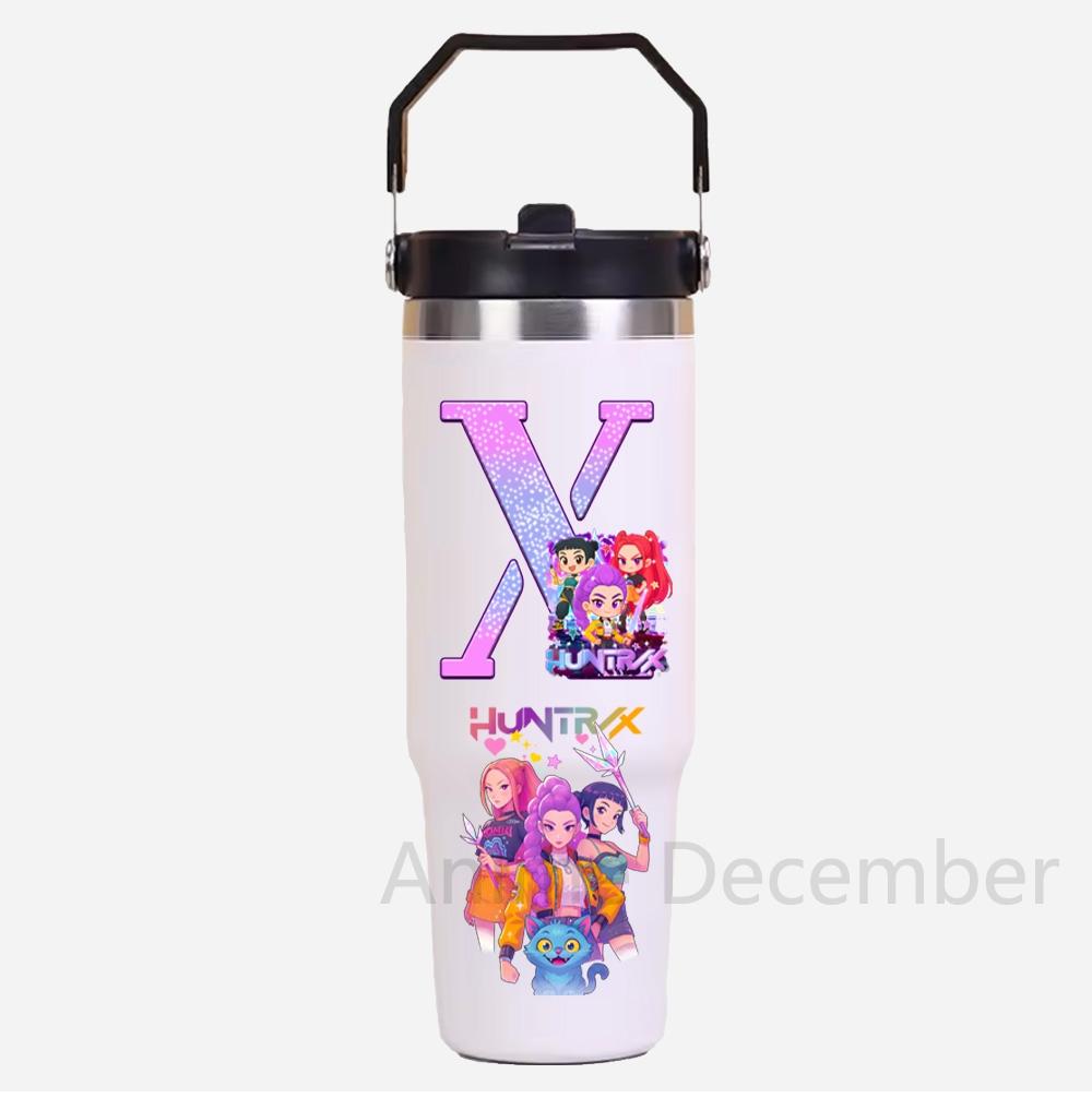 30Oz Anime K-Pop Stainless Steel Vacuum Cup Hot Cold 6-12 Hours Retention Eco Friendly Bpa Free Largeautomotive Holder Flask Kid Gift