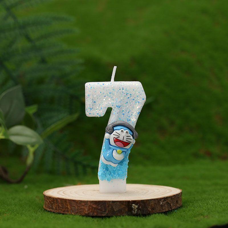 Dingdang Cat Handmade Creative Digital Handmade Candles Birthday Party Cake Decoration Candles