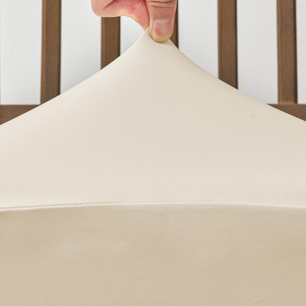 2 Pcs Open Leather Cushion Cover PU Waterproof Chair Cover Chair Seat Cover Double Elastic Dining Chair Cover