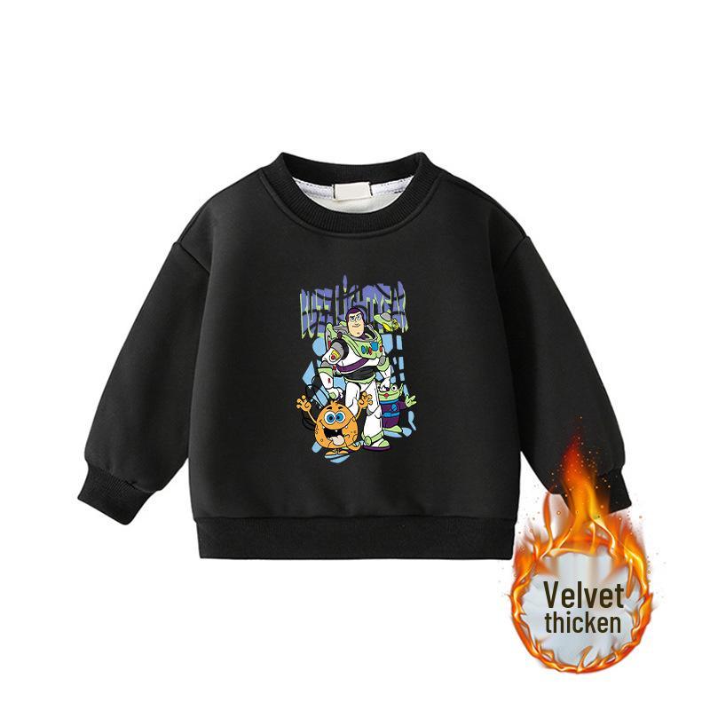Unisex Kids' Round Neck Long Sleeve Warm Korean Style Fashion Hoodie