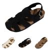 Damen Freizeit Sandalen mit offenem Zehenbereich und verstellbarem Riemen, weiche Innensohle, leichte Outdoor-Komfort-Schuhe