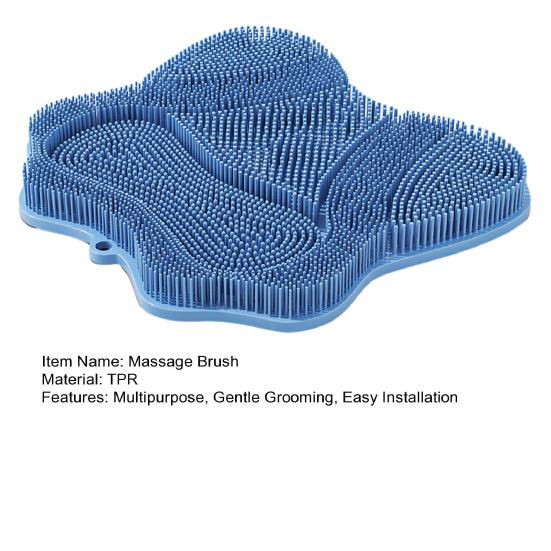 Cat Self Groomer Massage Brush with Suction Cups Cat Scratcher Cat Coat Scrubber for Massage Gentle Grooming And Fur Removal