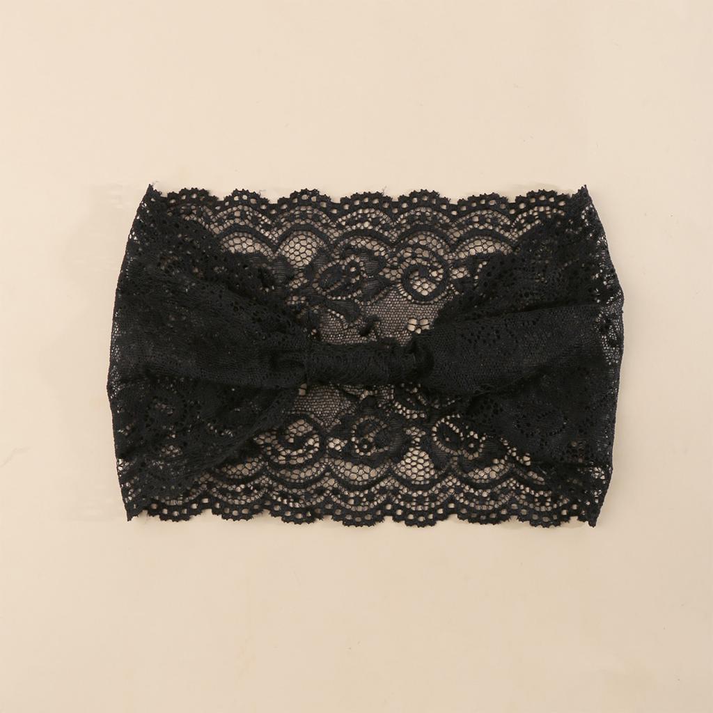 Women's Vintage Lace Hollow Out Wide Elastic Wrap Headband for Casual Everyday Wear