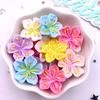 20PCS Mixed Resin 3D Colorful Painted Kawaii Peach Blossom Flat Back Stone Figurines Scrapbook DIY Bow Decor  Accessories