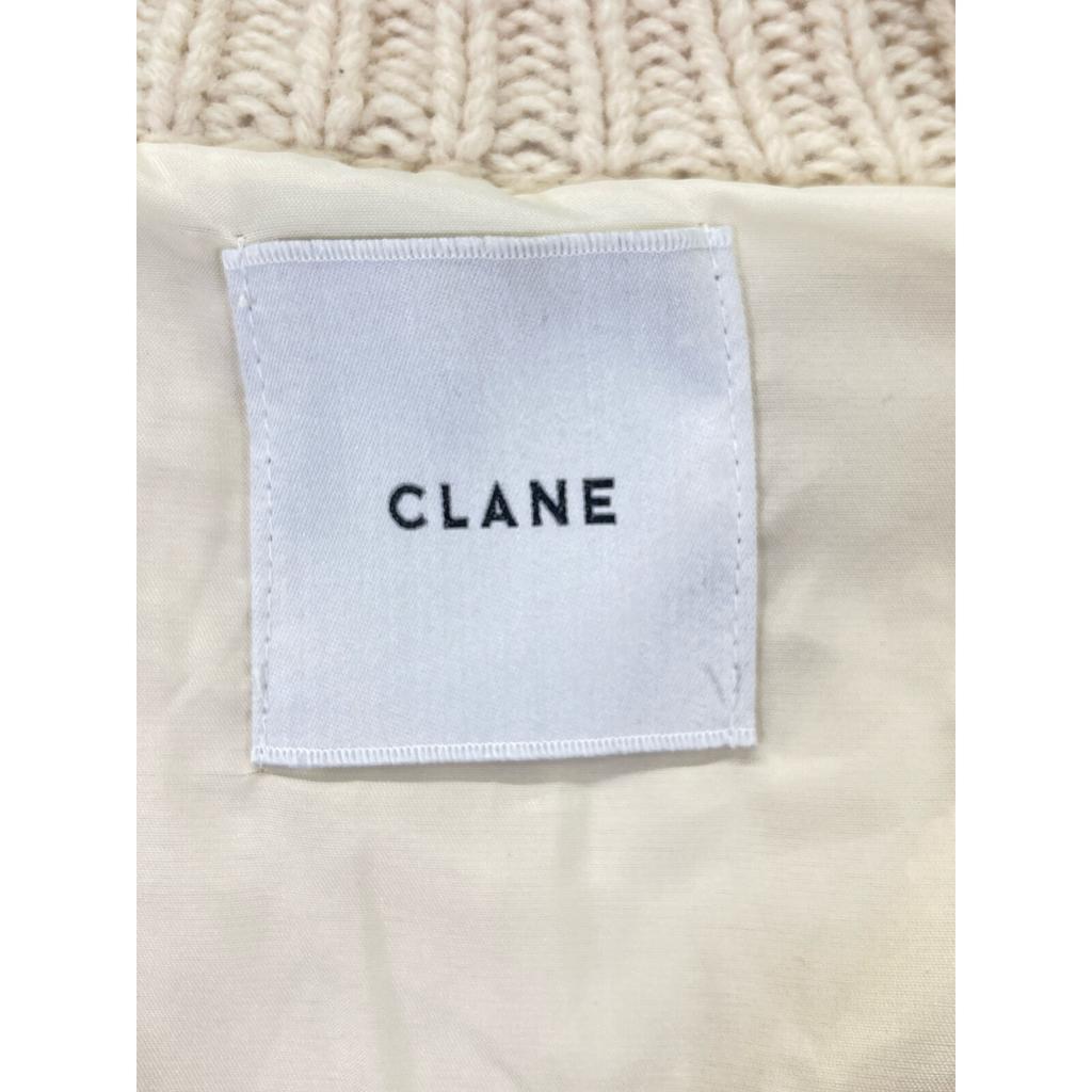 CLANE 17106-2051 Cable Boa Knit Blouson Jacket F IvoryUsed