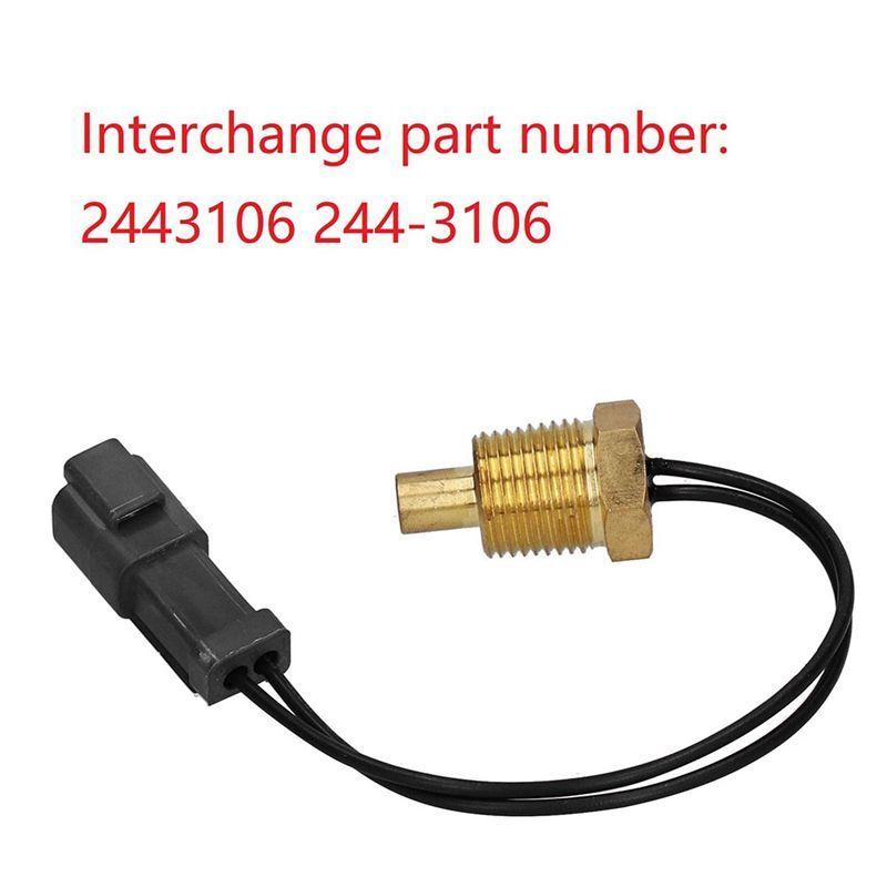 A20K-1 PCS Temperature Sensor Assembly 2443106 244-3106 Metal For Caterpillar CAT 414E 416D 416E 416F 420D 420E 420F 422E 422F 4