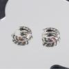 Vintage Colored Diamond Twist Earrings For Men And Women Luxury Zircon Ear Buckles