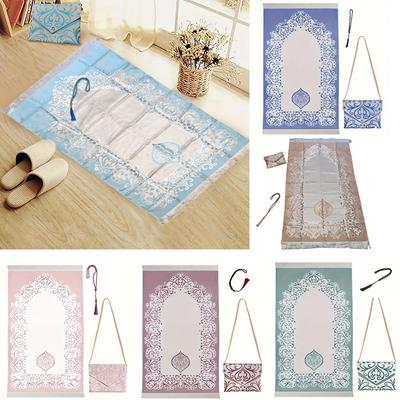 3PC Muslim Travel Prayer Mat Set Exquisite Beads Middle East Prayer Mat Portable Multiple Options Available
