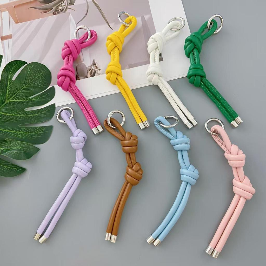 DIY Leather Weaving Car Keychain Pendant - Miu Series Bag Accessory