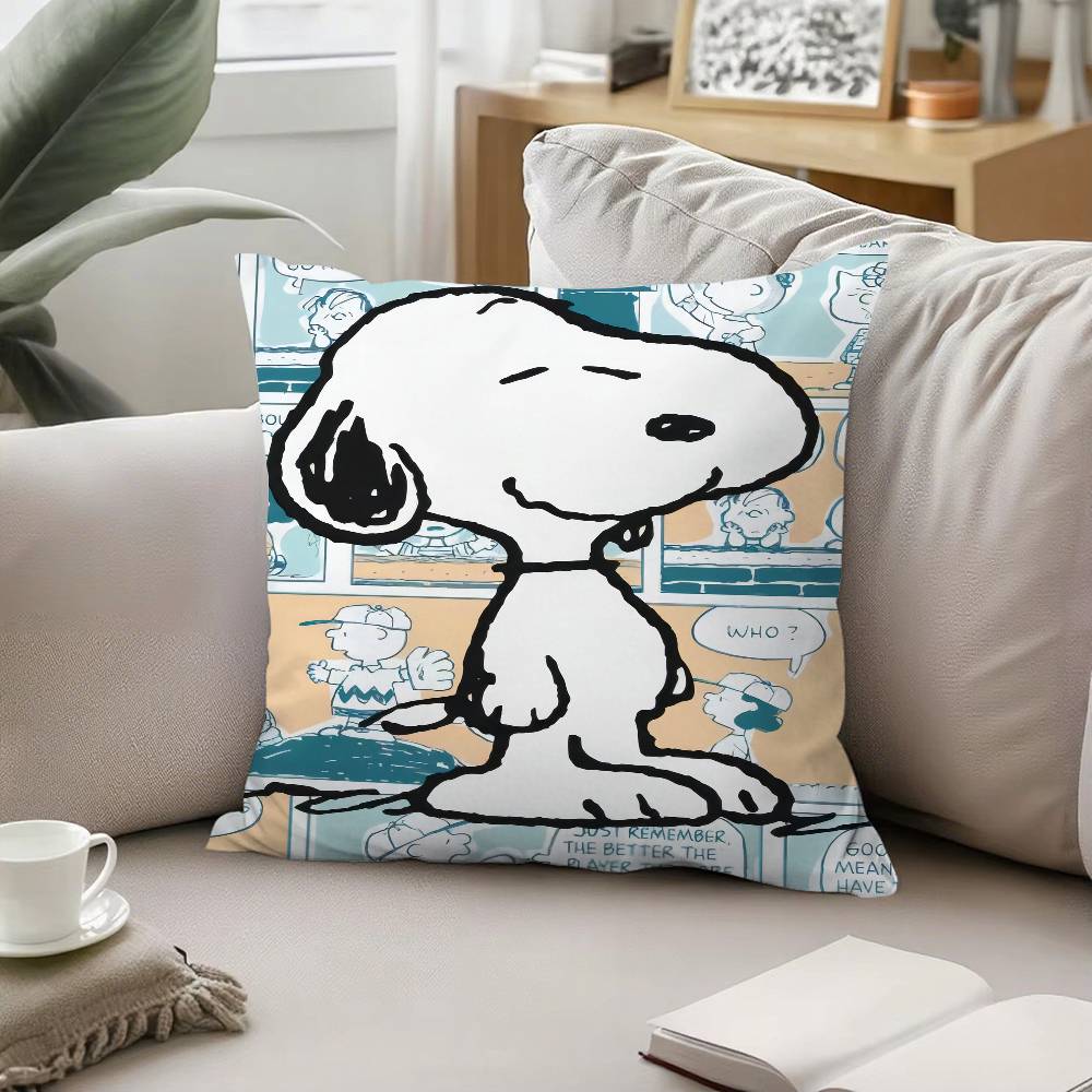 Cartoon Dog-S_SnoopyS Pillow Case Pattern Printed Pillowcase For Living Room Sofa Cushion Cover & Bedroom Decor