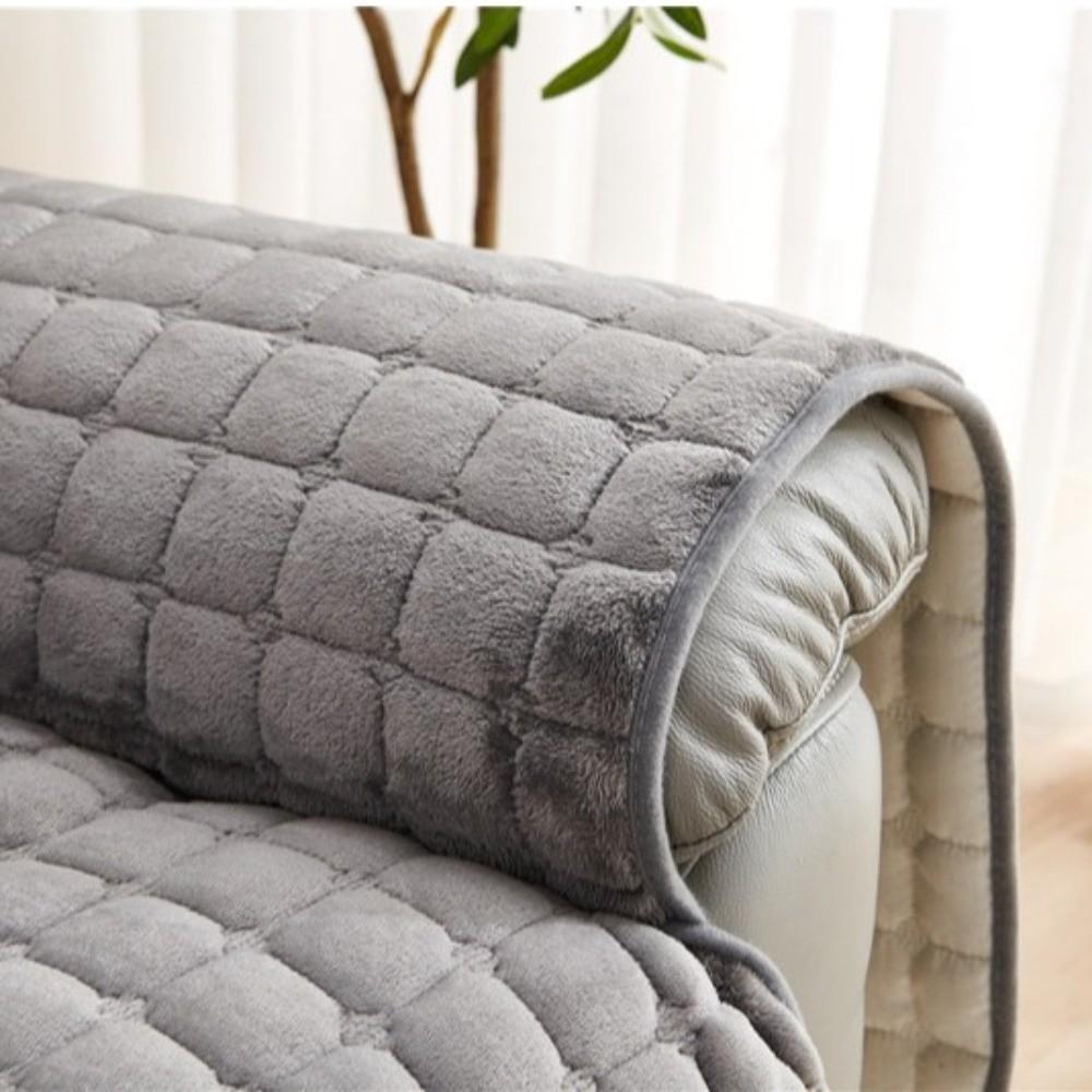 Flannel Plush Armchair Cover Non-Slip Sofa Slipcovers New Recliner Sofa Cover  Home Use