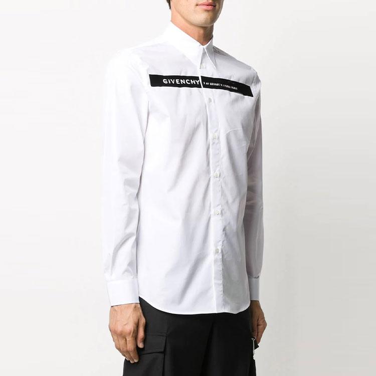 Givenchy Shirts Men's White Lapel Moderate BM60MD109F-112