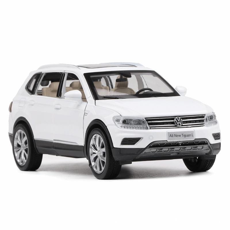 1/32 Scale Tiguan L Diecast Alloy Model Car, Μοντέλο Παιχνίδι Αυτοκινήτου με Ήχο και Φως, Παιχνίδι Παιδικού Αυτοκινήτου Pull Back, Εκθέσεις συλλογής δώρων διακοπών
