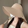 Women UV Protection Hat with Neck Flap Breathable Summer UPF 50+ Wide Brim Sun Visor Hat Outdoor Beach Hiking Fishing Hollow Top Hat