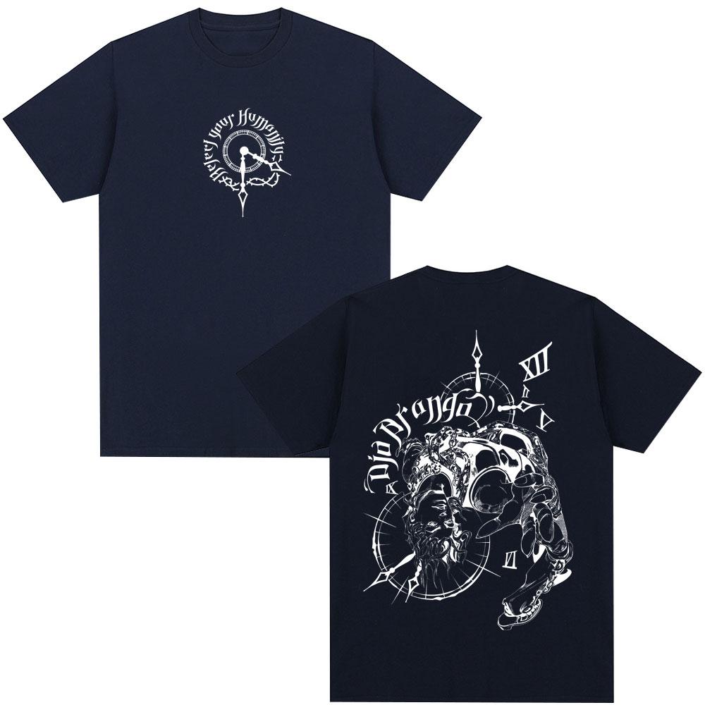 Anime JoJo Bizarre Adventure Tshirt Drop Dio Over Heaven Manga Tshirts Men Women 100 Cotton Casual Comfort Oversized T Shirt