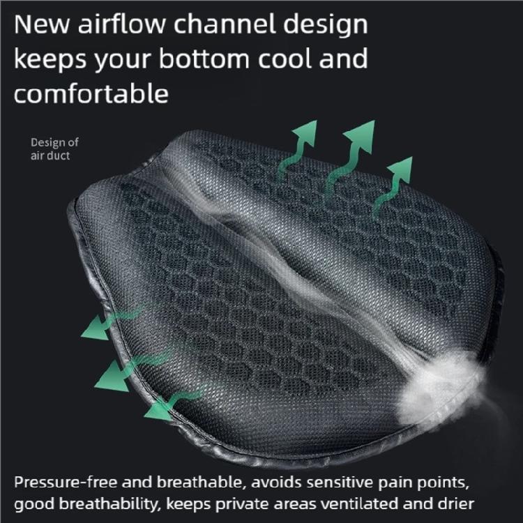 Motorcycle Comfort Gel Seat Cushion Pressure Distribution Sun Protection Water Resistant Pad For Extended Rides