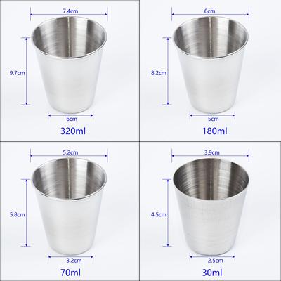 Stainless Steel Beer Cola Cup for Coffee Cola Milk 30/70/180/320ml