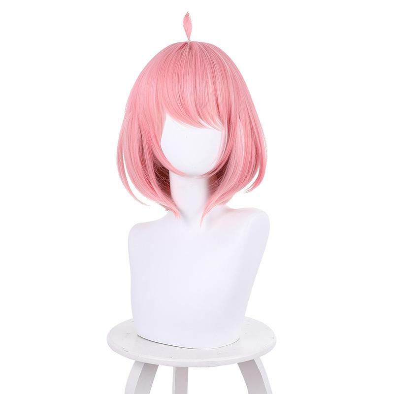 Anime Spy X Family Anya Forger Cosplay Wig Hair Woman Cute Short Pink Wigs For Halloween Party Decoration