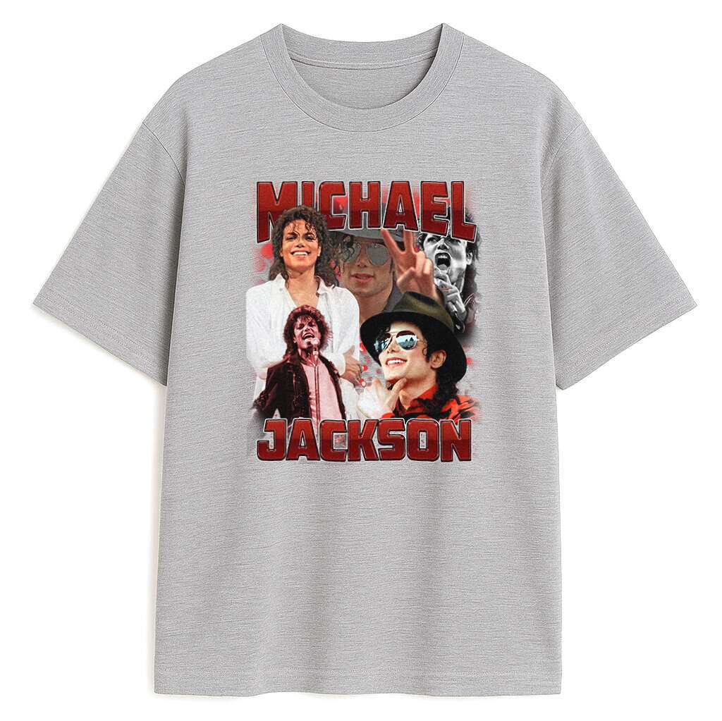 Michael Jackson Bootleg Tshirt Unisex and Women Summer Cotton Y2K Clothing Casual Fashion Round Neck Short Sleeved Tee Streetwear