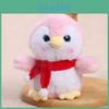 Gray Penguin Plush Keychain With Bow Tie And Scarf Design For Gift And Collection