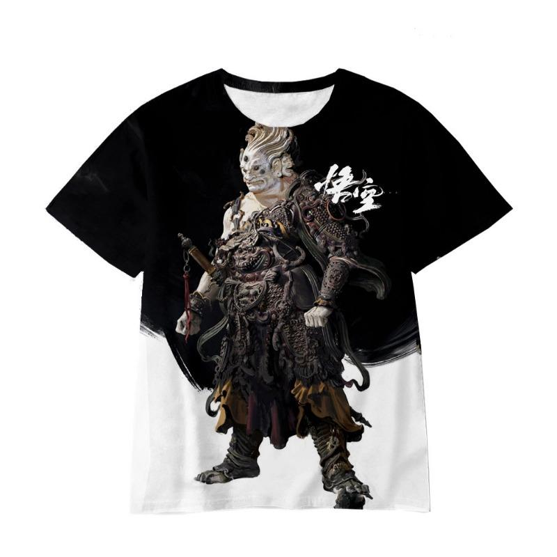 Wukong Cartoon Game 3D Digital Printed Loose Casual T-shirt