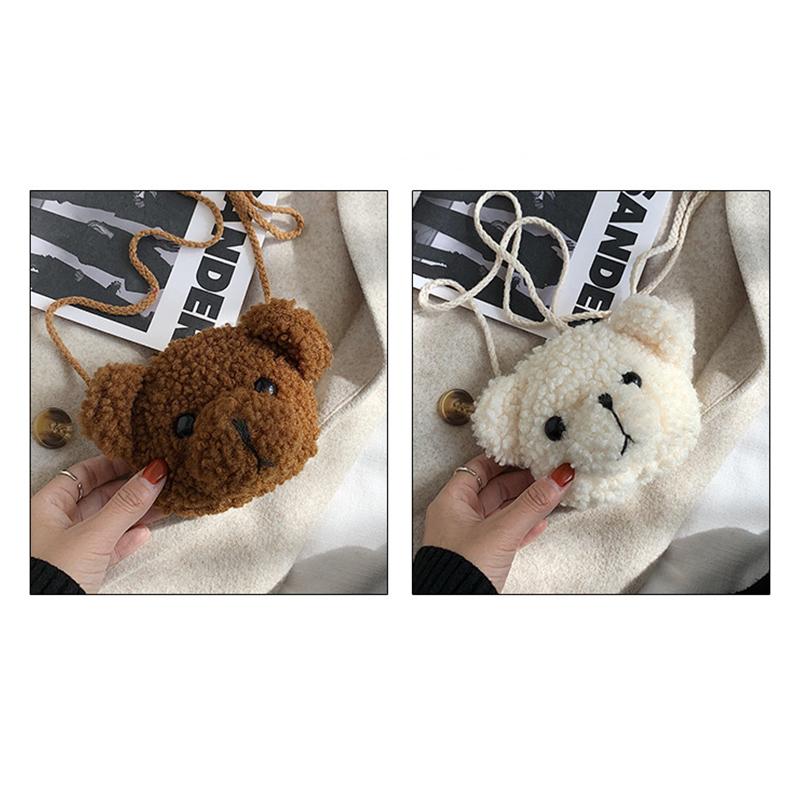 Cute Cartoon Bear Shoulder Bag For Children Kids Messenger Bags Animals Backpack Stuffed Plush Single Shoulder Bag Girls Purses