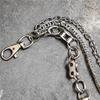 Unisex Spliced Metal Chain Pants Waist Accessory