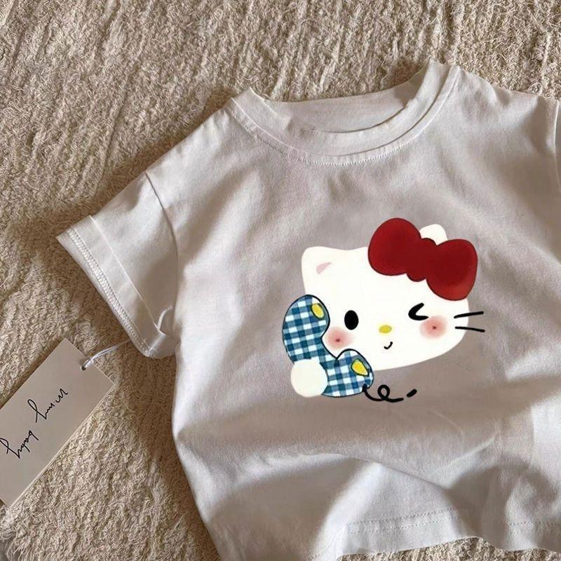 Summer Cotton Kids Cartoon Short Sleeve T Shirt Boys Girls Round Neck Top For Babies And Toddlers