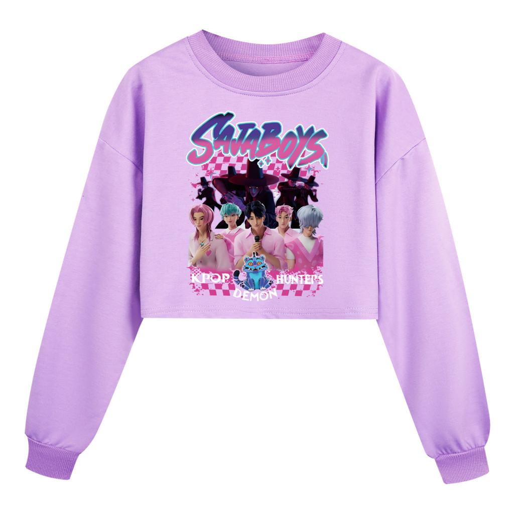 

Детская Девочка Аниме Мультфильм ПОП Певица Супер Звезда Мира Руми Зои Саджа Мальчики Принт Повседневный Длинный Рукав Круглый Вырез Толстовка Топ 150Cm фиолетовый