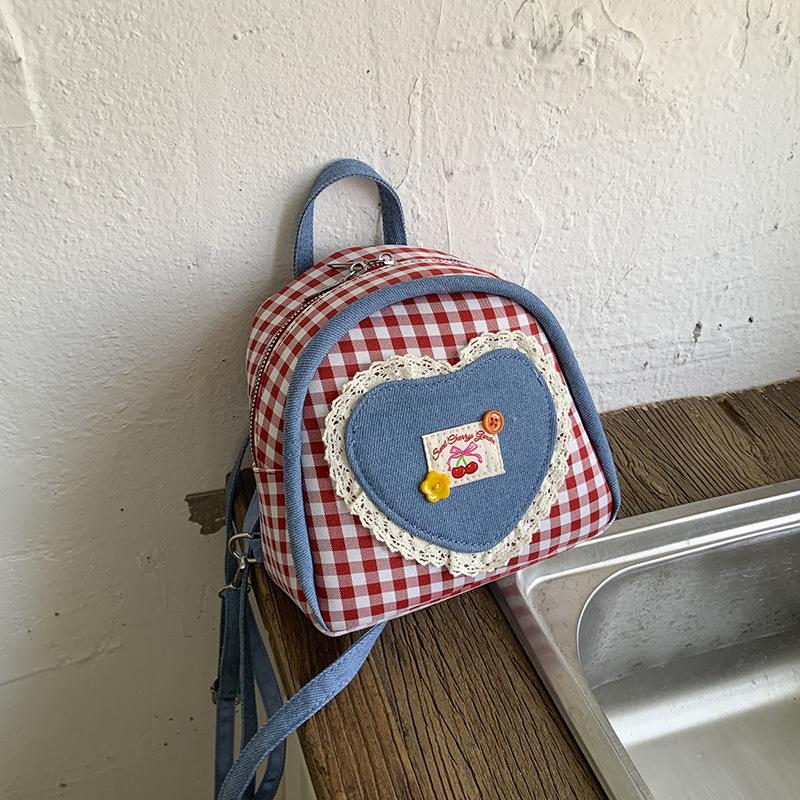 Kleiner Rucksack Damen 2025 neuer Rucksack Mini Casual Mode Karomuster Reise vielseitige Handtasche