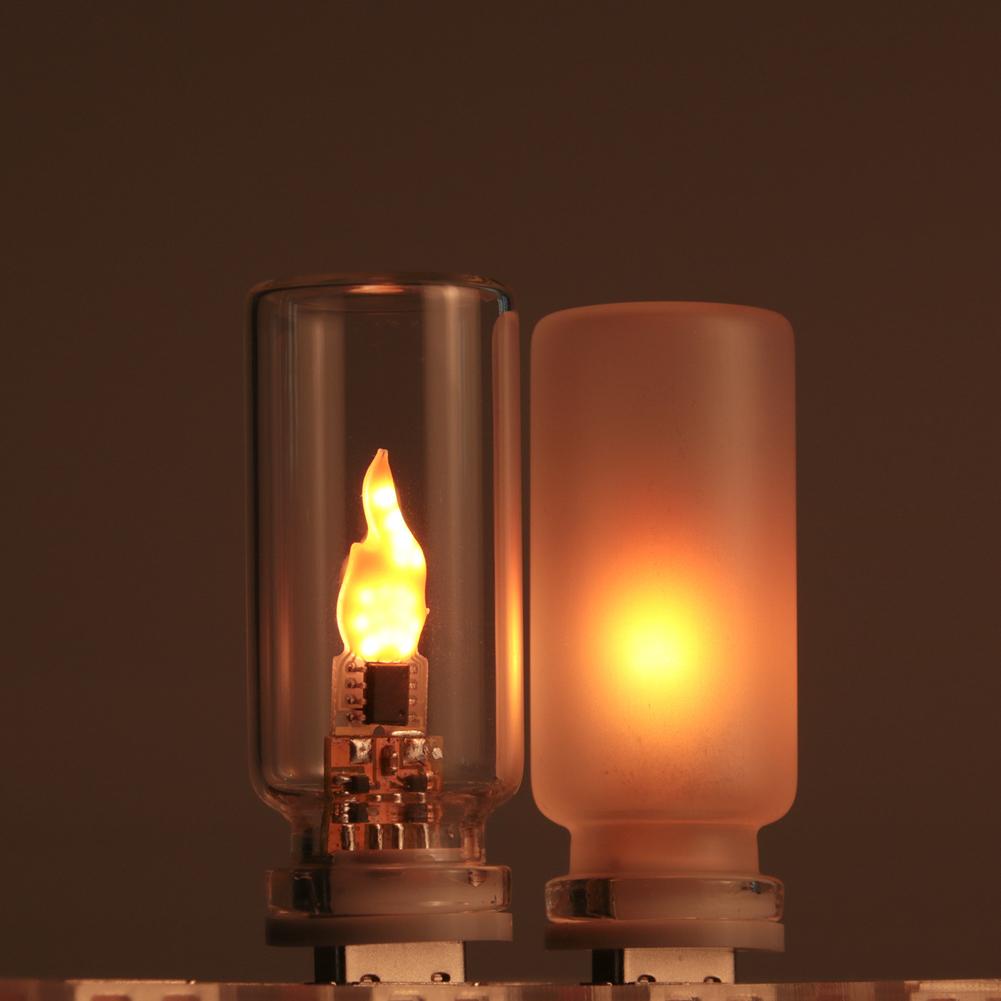 USB Led Flash Candles Light Bulb Timer Function Dynamic Flame Effect LED Light Car Interior Decoration Light With Remote Control