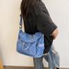 Denim Backpack Women's Casual Mini Backpack with Front Zip Pocket Adjustable Shoulder Straps Fashion School Bag