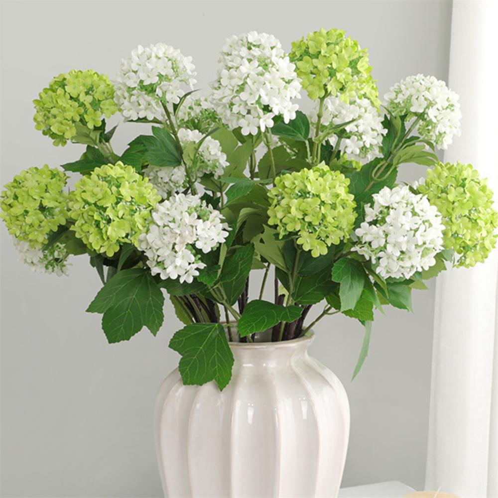 3 Heads Silk Artificial Hydrangea Lifelike Flower 70cm Fake Flowers Room Wedding Home Table Decorations Party Diy Bouquet Floral