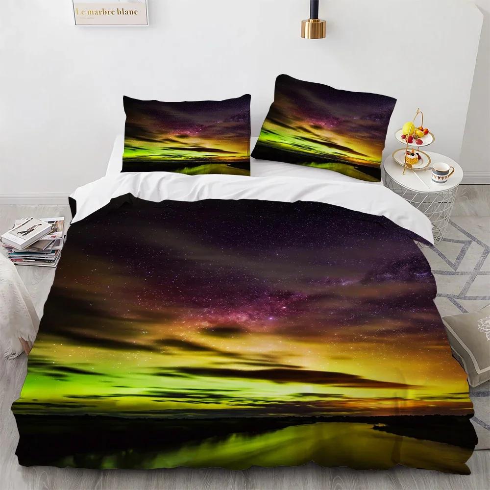 Comforter Cloud Sky Queen Size Set Blue Skyswhite Cloudsrainbow Bedding Soft Microfiber Comforter Bedding Sets