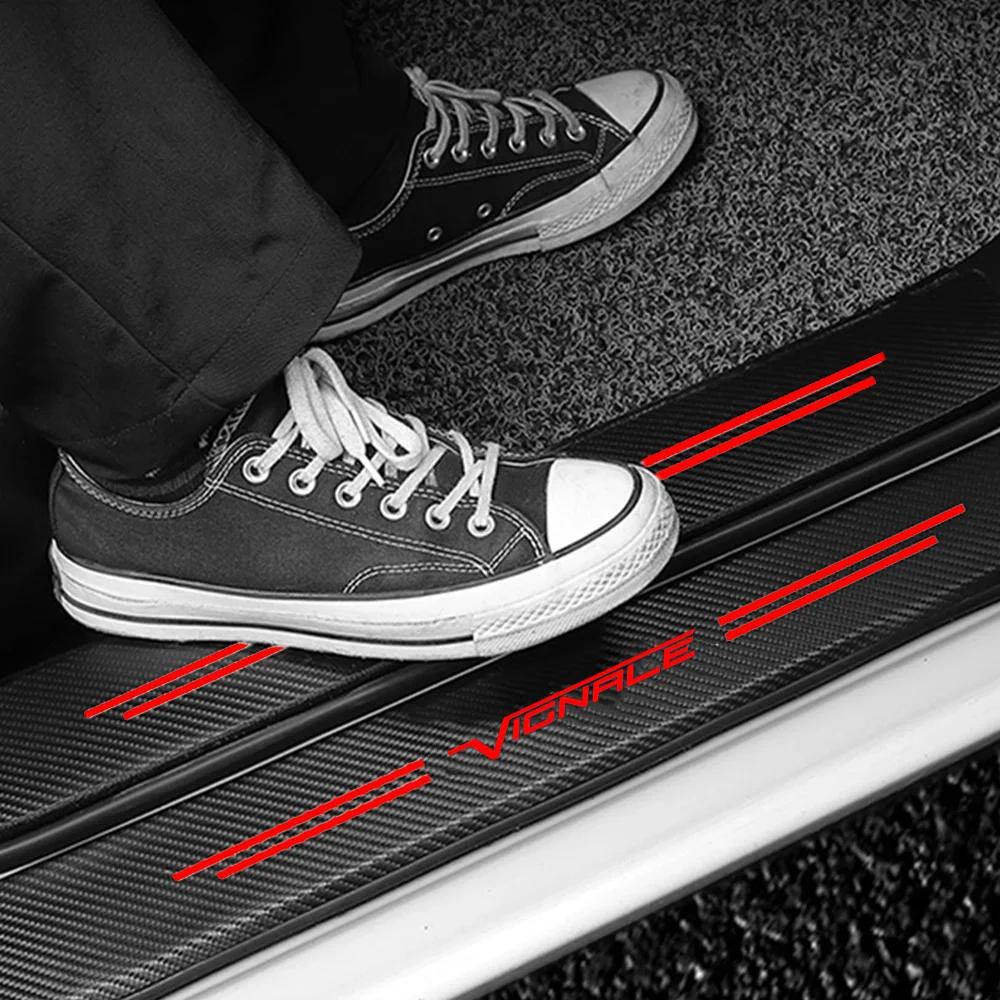 Car Rear Bumper Guard Protector Sticker For Ford VINGRLE Emblem Carbon Fiber Front Door Sill Threshold Cover Auto Accessories DOQQ1