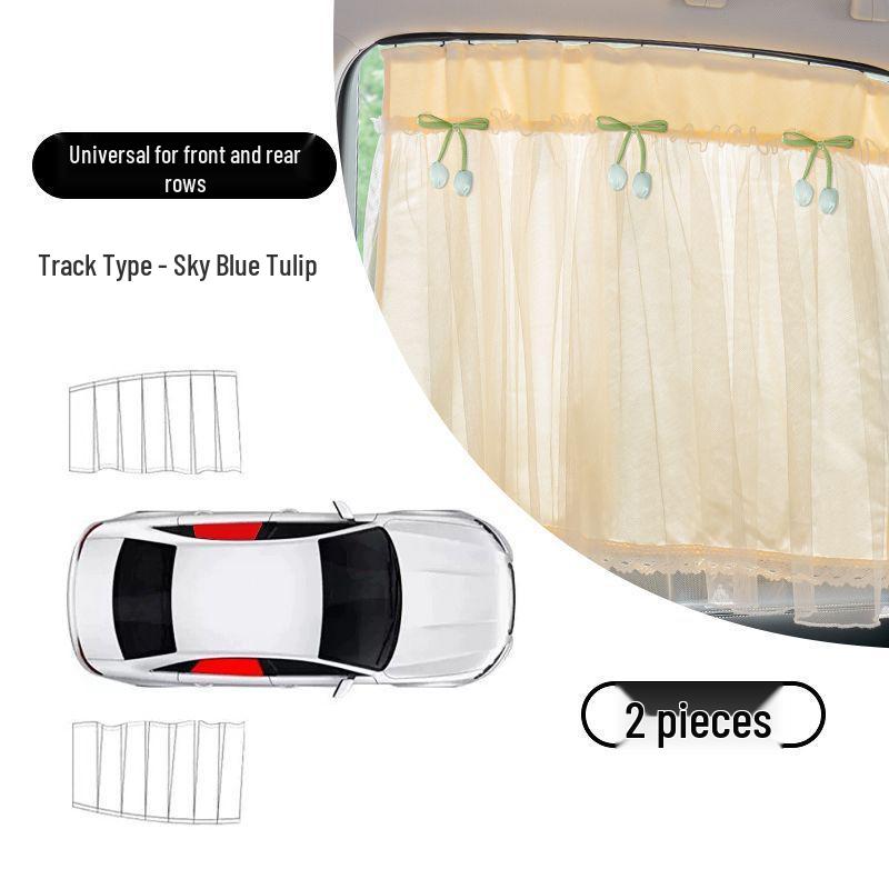 Car Sunshade Blackout Curtain with Suction Cups for Heat Insulation and Baby Privacy