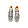 Jordan Air Jordan 1 Mid Cushioning Slip Resistant Abrasion Resistant High top Basketball Shoes Men's Gray White Brown DM9652-100(Teamr-)