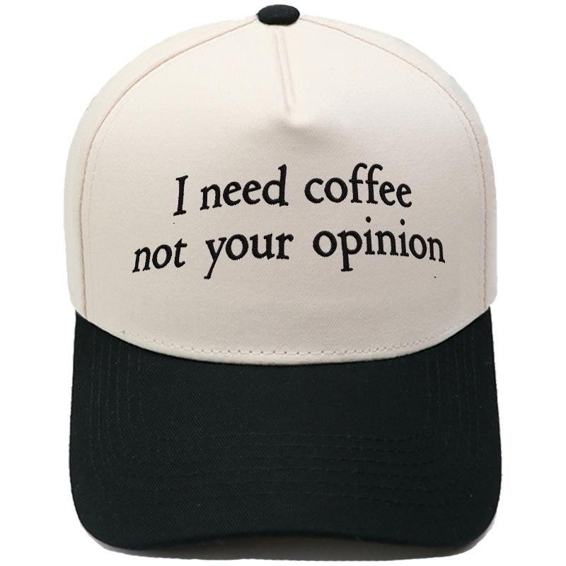 I Need Coffee Embroidered Truck Driver Hat Color Matching Fun Men and Women Casual Shade Dad Hat