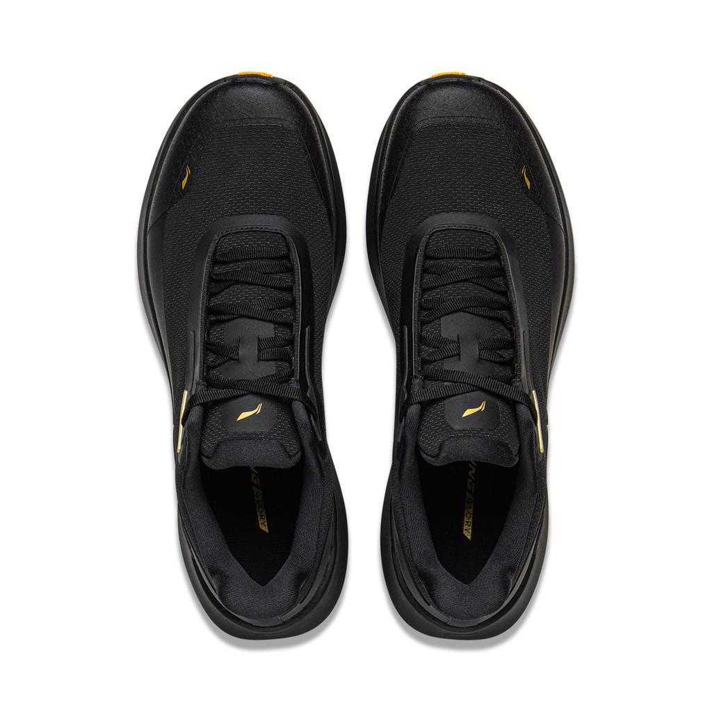 Li Ning Cushioning Slip Resistant Abrasion Resistant Breathable Support Rebound Low top Casual Shoes Unisex Black AGCW265-1