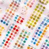 1 Roll Watercolor Polka Dot Sticker Junk Journaling Accessories Scrapbooking DIY Color Label Washi Sticker Stationery Suit