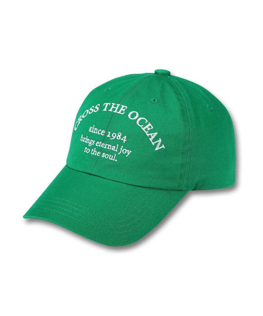DOLPHIN WAVE APPAREL Dolphin Lettering Ball Cap Green