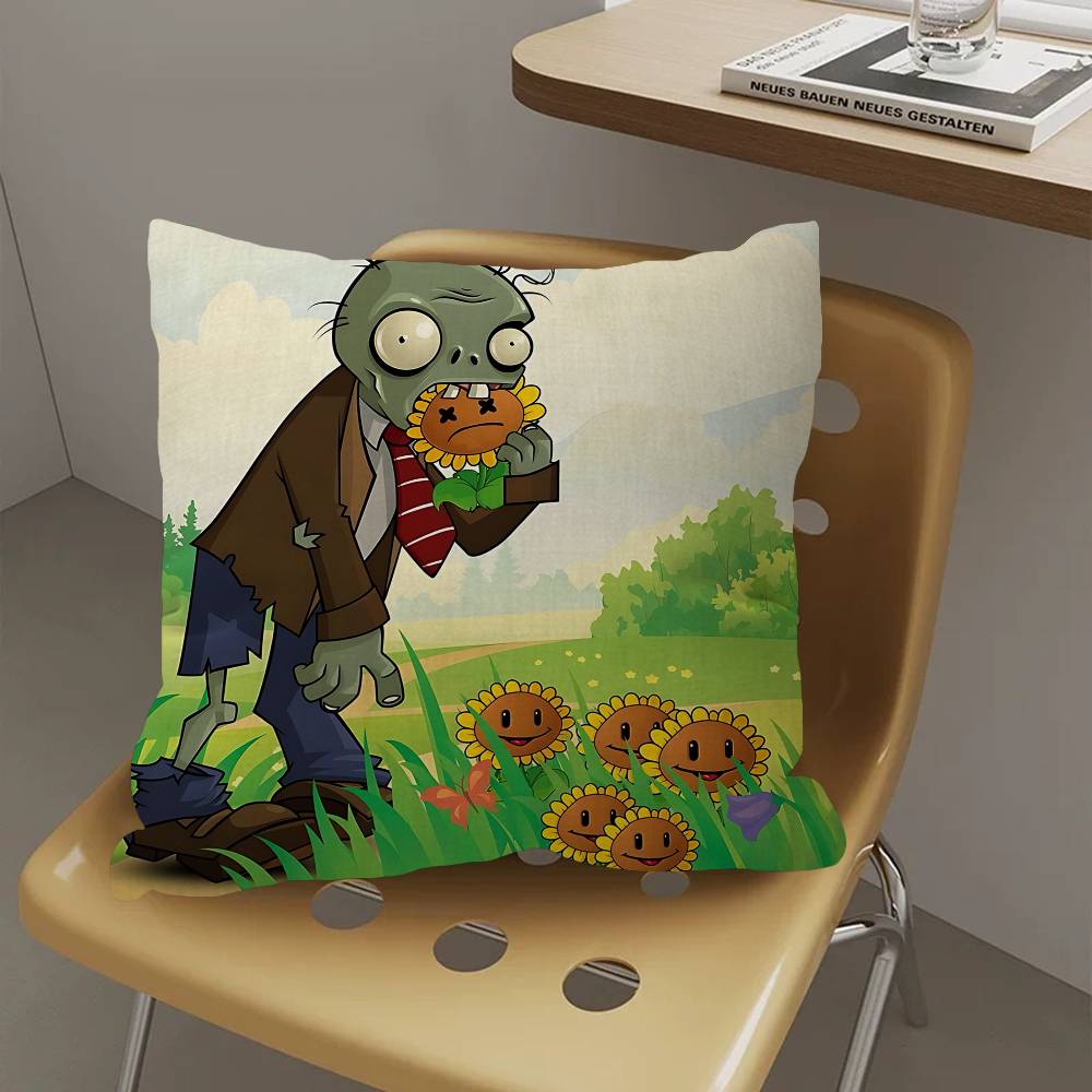 Game Plants Vs Z-Zombies 45*45Cm Cushion Cover Pillow Cover Decor Pillowcase Home Pillowcase For Couch Pillow